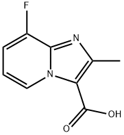 8-FLUORO-2-METHYL-IMIDAZO[1,2-A]PYRIDINE-3-CARBOXYLIC ACID结构式