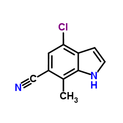 4-Chloro-7-methyl-1H-indole-6-carbonitrile结构式