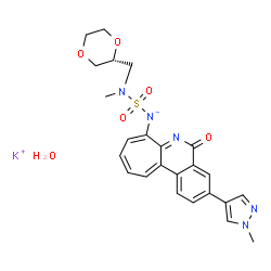 MERCK TYROSINE KINASE INHIBITOR [POTASSIUM SALT, HYDRATE (1:1:1)]结构式
