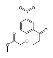 methyl 2-(4-nitro-2-propanoylphenoxy)acetate Structure