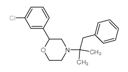 4-叔丁基-2-(3-氯苯基)-2-(苯乙基)-吗啉结构式