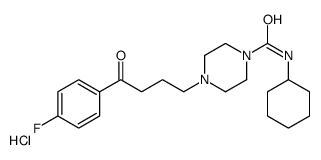 N-cyclohexyl-4-[4-(4-fluorophenyl)-4-oxobutyl]piperazine-1-carboxamide,hydrochloride结构式