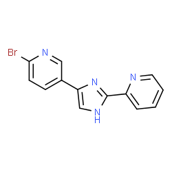 2-Bromo-5-(2-pyridin-2-yl-1H-imidazol-4-yl)-pyridine结构式