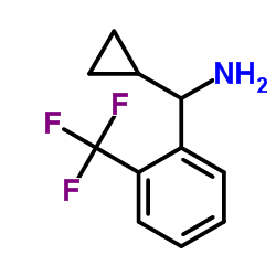 1-Cyclopropyl-1-[2-(trifluoromethyl)phenyl]methanamine结构式