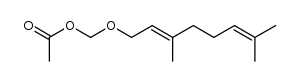 (E)-((3,7-dimethylocta-2,6-dien-1-yl)oxy)methyl acetate结构式