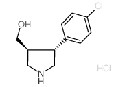 [(3S,4R)-4-(4-chlorophenyl)pyrrolidin-3-yl]methanol hydrochloride Structure