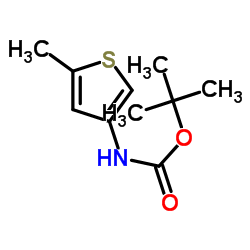 (5-甲基噻吩-3-基)氨基甲酸叔丁酯结构式