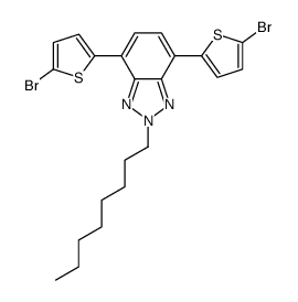 4,7-Bis(5-bromothiophen-2-yl)-2-octyl-2H-benzo[d][1,2,3]triazole结构式