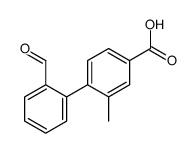4-(2-formylphenyl)-3-methylbenzoic acid结构式