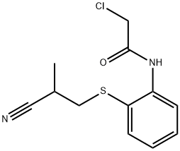 2-chloro-N-{2-[(2-cyano-2-methylethyl)sulfanyl]phenyl}acetamide结构式