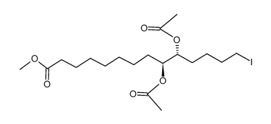 methyl (9RS,10SR)-9,10-diacetoxy-14-iodotetradecanoate结构式