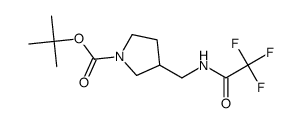 1,1-dimethylethyl (3RS)-3-{[(trifluoroacetyl)amino]methyl}-1-pyrrolidinecarboxylate Structure