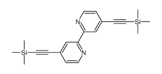 trimethyl-[2-[2-[4-(2-trimethylsilylethynyl)pyridin-2-yl]pyridin-4-yl]ethynyl]silane structure