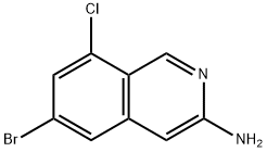 6-溴-8-氯异喹啉-3-胺结构式