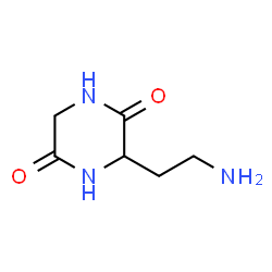 2,5-Piperazinedione,3-(2-aminoethyl)-结构式