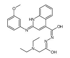 N'-[2-(diethylamino)acetyl]-2-(3-methoxyanilino)quinoline-4-carbohydrazide结构式