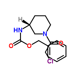 Benzyl [(3R)-1-(chloroacetyl)-3-piperidinyl]carbamate结构式