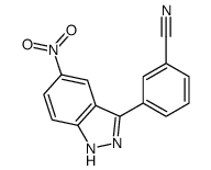 3-(5-nitro-1H-indazol-3-yl)benzonitrile结构式