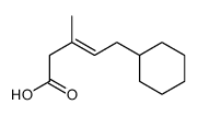 5-cyclohexyl-3-methylpent-3-enoic acid结构式