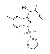 2-methyl-1-(5-methyl-1-(pyridin-2-ylsulfonyl)-1H-indol-3-yl)buta-2,3-dien-1-ol结构式