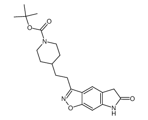 4-(2-(6,7-dihydro-6-oxo-5H-pyrrolo(3,2-f)-1,2-benzisoxazol-3-yl)ethyl)-1-piperidinecarboxylic acid, 1,1-dimethylethyl ester Structure