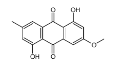 1,5-dihydroxy-3-methoxy-7-methylanthracene-9,10-dione结构式