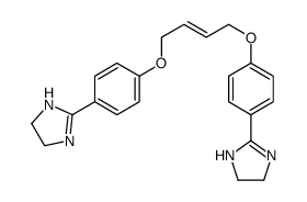 2-[4-[4-[4-(4,5-dihydro-1H-imidazol-2-yl)phenoxy]but-2-enoxy]phenyl]-4,5-dihydro-1H-imidazole结构式
