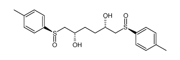 (2S,5S)-1,6-bis((R)-p-tolylsulfinyl)hexane-2,5-diol结构式