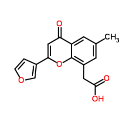 [2-(3-Furyl)-6-methyl-4-oxo-4H-chromen-8-yl]acetic acid结构式