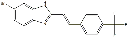 (E)-6-bromo-2-(4-(trifluoromethyl)styryl)-1H-benzo[d]imidazole结构式