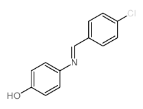 4-[(4-chlorophenyl)methylideneamino]phenol结构式