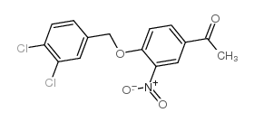 1-[4-[(3,4-二氯苄基)氧基]-3-硝基苯基]-1-乙酮结构式
