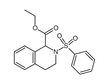 2-benzenesulfonyl-1,2,3,4-tetrahydroisoquinoline-1-carboxylic acid ethyl ester Structure