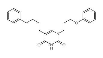 1-(3-phenoxypropyl)-5-(4-phenylbutyl)pyrimidine-2,4-dione结构式