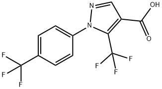 5-(三氟甲基)-1-(4-(三氟甲基)苯基)-1H-吡唑-4-羧酸结构式