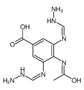 4-acetamido-3,5-bis(hydrazinylmethylideneamino)benzoic acid结构式