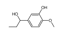 5-(1-hydroxypropyl)-2-methoxyphenol结构式