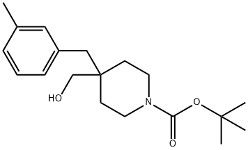 1-boc-4-[(3-methylphenyl)methyl]-4-(hydroxymethyl)-piperidine Structure
