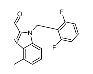 1-[(2,6-difluorophenyl)methyl]-4-methylbenzimidazole-2-carbaldehyde结构式