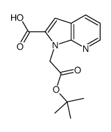 1-[2-[(2-methylpropan-2-yl)oxy]-2-oxoethyl]pyrrolo[2,3-b]pyridine-2-carboxylic acid Structure