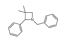 1-benzyl-3,3-dimethyl-2-phenylazetidine结构式