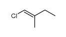 1-Chloro-2-methyl-1-butene structure