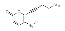 chloro-(6-oxo-2-pent-1-ynylpyran-3-yl)mercury Structure