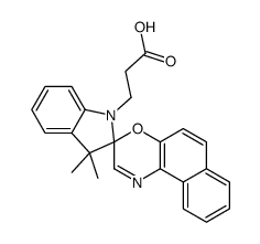 3-(3',3'-dimethylspiro[benzo[f][1,4]benzoxazine-3,2'-indole]-1'-yl)propanoic acid Structure