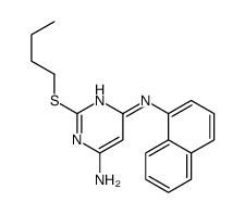 2-butylsulfanyl-4-N-naphthalen-1-ylpyrimidine-4,6-diamine结构式