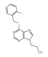 9H-Purine-9-ethanol,6-[[(2-chlorophenyl)methyl]thio]- structure