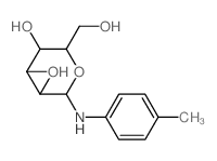 2-(Hydroxymethyl)-6-[(4-methylphenyl)amino]oxane-3,4,5-triol结构式