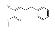 (E)-2-bromo-5-phenylpent-2-enoic acid methyl ester结构式