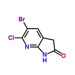 2H-Pyrrolo[2,3-b]pyridin-2-one,5-bromo-6-chloro-1,3-dihydro- Structure