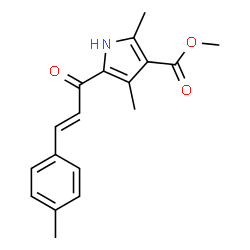 1H-Pyrrole-3-carboxylicacid,2,4-dimethyl-5-[3-(4-methylphenyl)-1-oxo-2-propenyl]-,methylester(9CI) structure